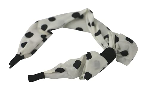 Black & White Polka Dot Knotted Headband/Hair Accessories (HB3777) - Al ...